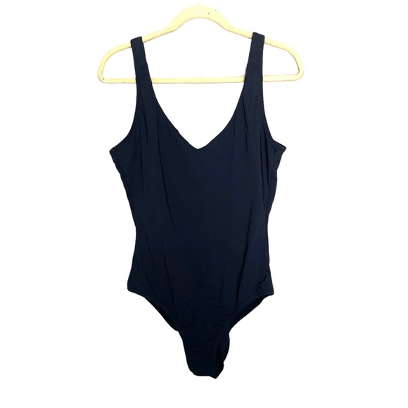 Andie Ibiza Black One Piece V Neck Swimsuit Bathing Suit - Picture 3 of 5
